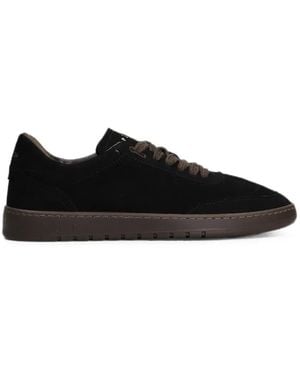 PIUMESTUDIO Low-Top Suede Trainers - Black