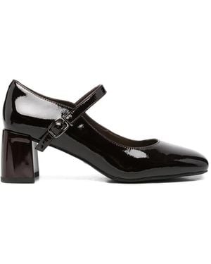 Linda Baumann Patent-Leather Court Shoes - Black