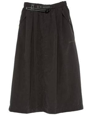 and wander Jupe Mi-Longue À Poches Cargo - Black