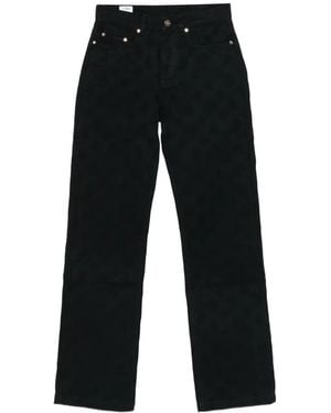 CASABLANCA Monogram-Print Jeans - Black