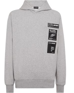 Philipp Plein Scratch Logo-Print Hoodie - Grey