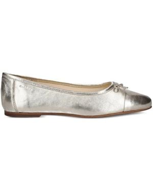 GANT Bow-Detail Round-Toe Ballet Flats - Grey