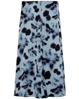 Calvin Klein Jupe Mi-Longue Imprimée - Blue