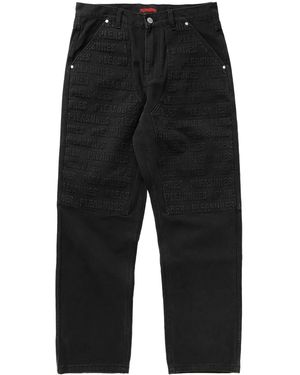 Pleasures Logo-Embroidered Jeans - Black
