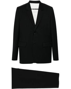 Jil Sander Wool Single-Breasted Suit - Black