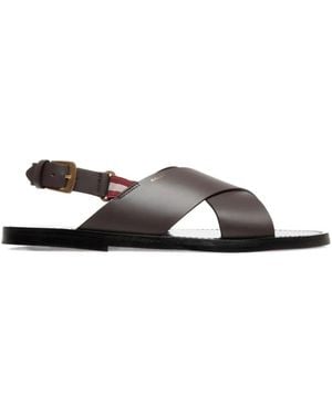 Bally Chateau Crisscross Ribbon Sandals - White