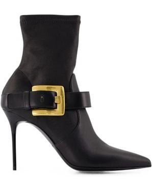 Balmain Anthem Buckle-Fastening Ankle Boots - Black