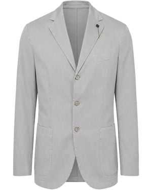 Santaniello Single-Breasted Blazer - Gray