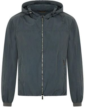 Moorer Hooded Zip Jacket - Blue