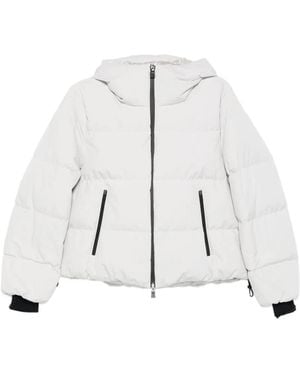 Herno Giacca Trapuntata Con Cappuccio - Bianco