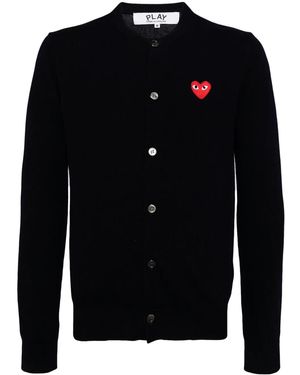 COMME DES GARÇONS PLAY Wool Cardigan - Black