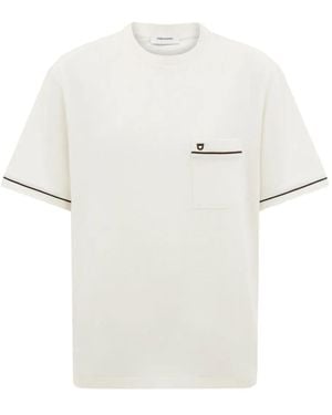 Ferragamo Contrasting-Trim T-Shirt - White