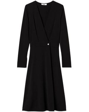 Twinset Wrap-Button Fastening Dress - Black