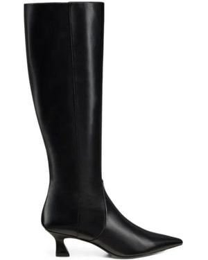 Stuart Weitzman Vinnie Leather Knee-High Boots - Black