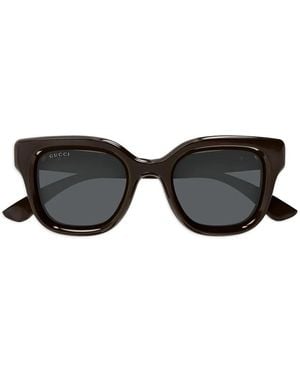 Gucci Sonnenbrille Mit Eckigem Gestell - Schwarz