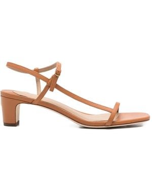 Ralph Lauren Lainee Leren Sandalen Met Bandjes - Roze