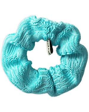 Paramidonna Textured Scrunchie - Blue