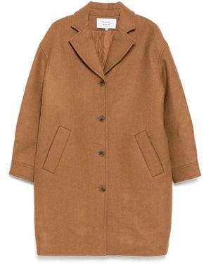Maison Kitsuné Wool Coat - Brown