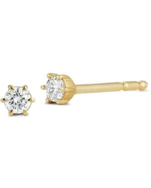 Jade Trau Diamond Studs Earrings - Brown
