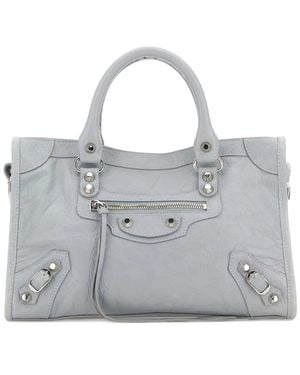 Balenciaga Le City レザーハンドバッグ S - グレー