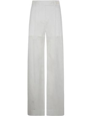Alberta Ferretti Pantalon En Coton - Blanc