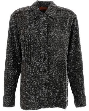 Missoni Metallic-Effect Button-Up Shirt - Grey