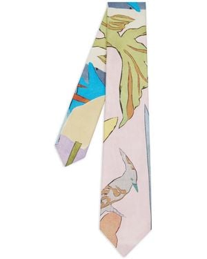 Paul Smith Krawatte Mit River Collage-Print - Weiß