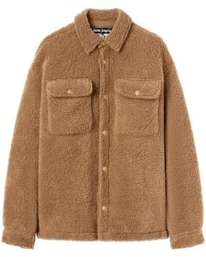 Palm Angels Bear In Mind Shirt Jacket - Brown
