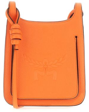 MCM Mini Leather Crossbody Bag - Orange