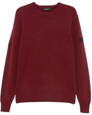 Peuterey Logo-Patch Crew-Neck Sweater - Red