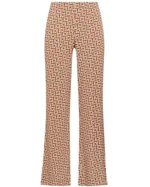 Maliparmi Flared Print Trousers - Natural