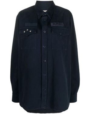 A.P.C. Stud-Embellished Long-Sleeve Jacket - Blue