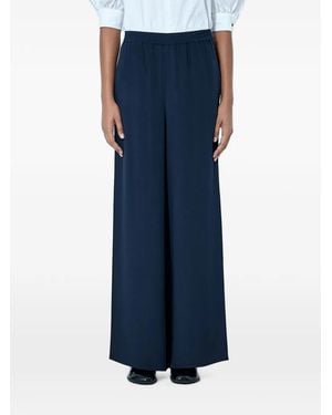 Max Mara Elasticated Wide-Leg Pants - Blue