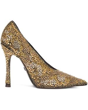 Roberto Cavalli Pointed Embellished Court Shoes - Metallic