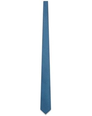 Kiton Micro-Pattern Tie - Blue