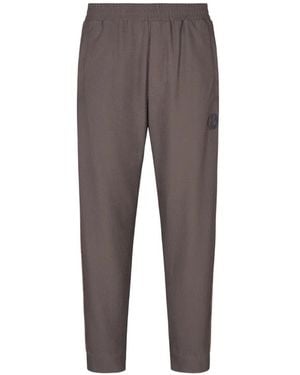 Giorgio Armani Stripe Logo Trousers - Grey