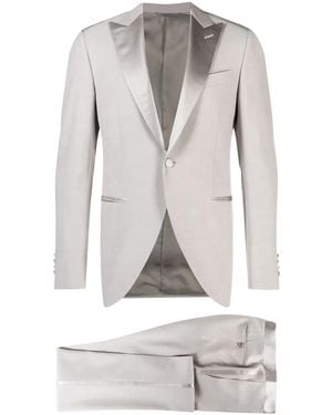 Canali Silk-Lapel Single-Breasted Dinner Suit - Grey