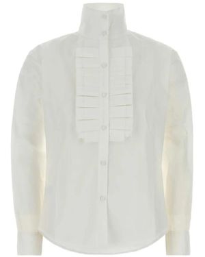 GIMAGUAS Chris Ruffled Poplin Shirt - White