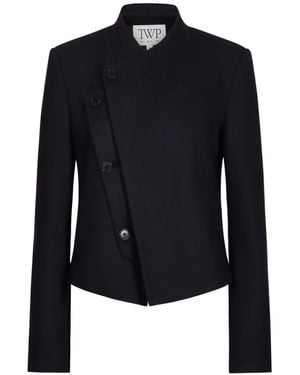 Twp Oli Asymmetric-Fastening Blazer - Blue