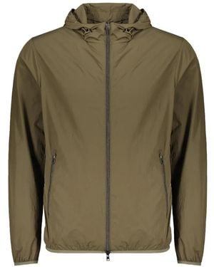 Herno Hooded Zip-Up Lightweight Jacket - Green