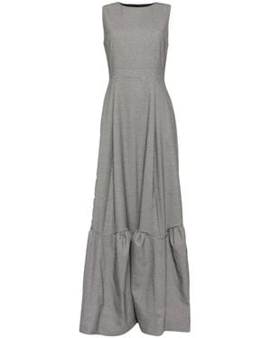 Saiid Kobeisy Vestido Largo Estampado - Gris