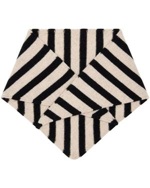 Paul Smith Lambswool Stripe Neckerchief - Black