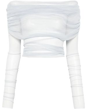 Christopher Esber Veiled シルクトップ - ホワイト