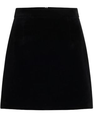Patou Velvet Mini Skirt - Black