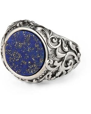 Emanuele Bicocchi Arabesque Stone Ring - Blue
