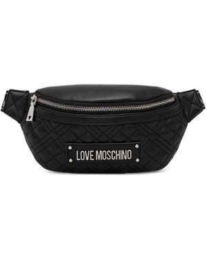 Love Moschino キルティング ベルトバッグ - ブラック
