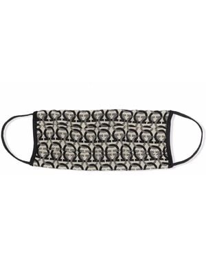 Ferragamo Gancini-Print Face Mask - Black