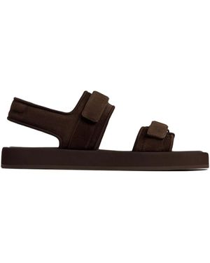 12 STOREEZ Suede Sandals - Brown