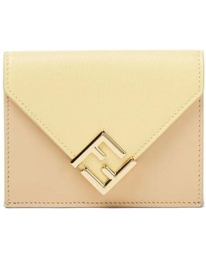 Fendi Logo Wallet - Natural