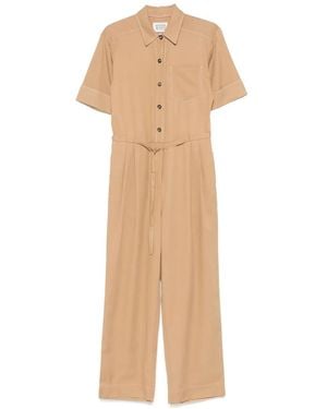 Scotch & Soda Gabardine-Weave Jumpsuit - Natural